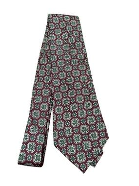 Henry Poole Savile Row London 100% Silk Geometric Tie